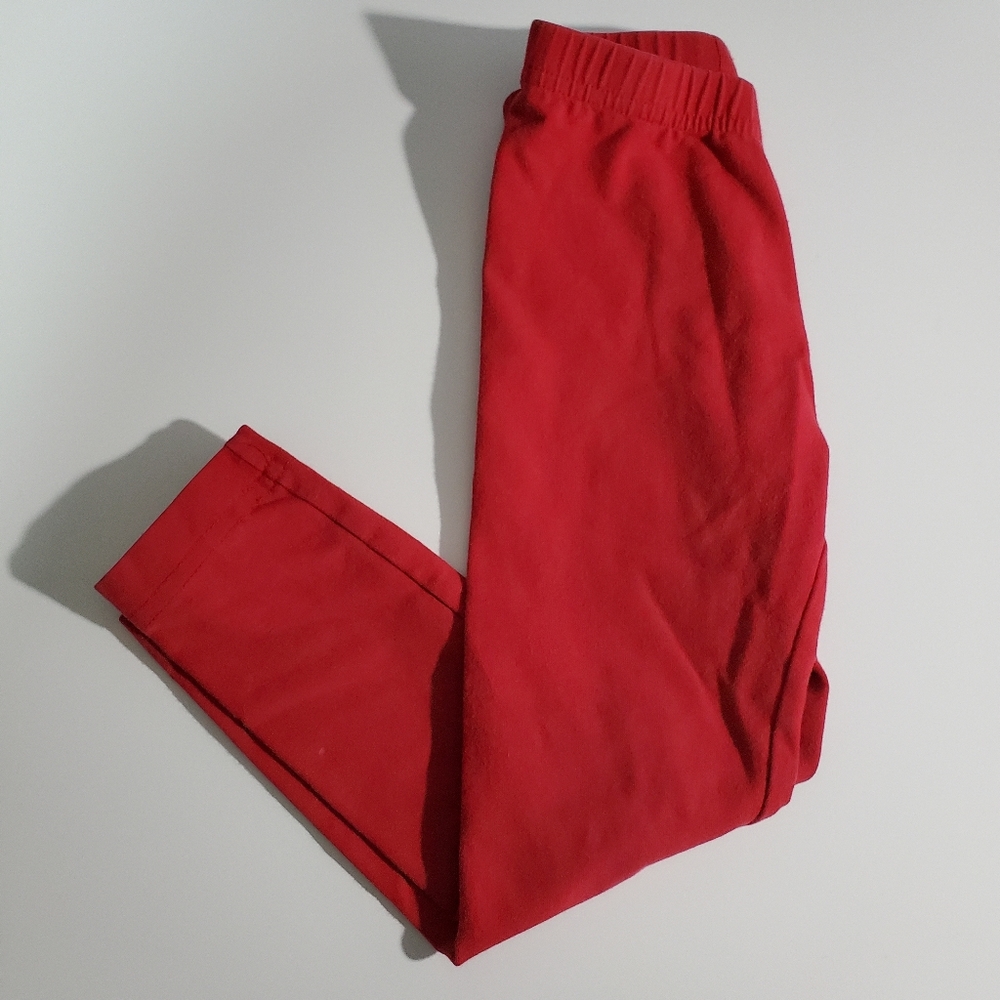Hanna Andersson girls red leggings
